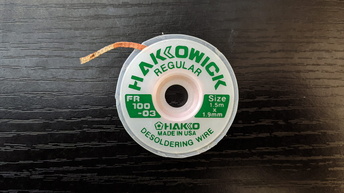 はんだ吸取線 HAKKO WICK REGULAR（FR100-03）1.5M × 1.9mm