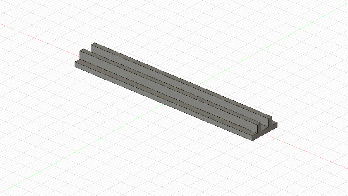 3Dプリンタで制作したプラスチックパーツとポリスチレンパネルを組み合わせるパーツキャビネットの仕切りの3Dデータ