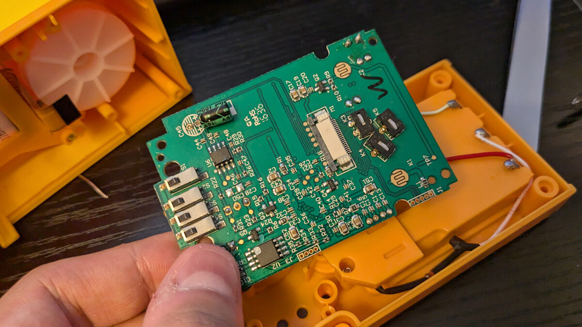 新しいスイッチに交換した基板